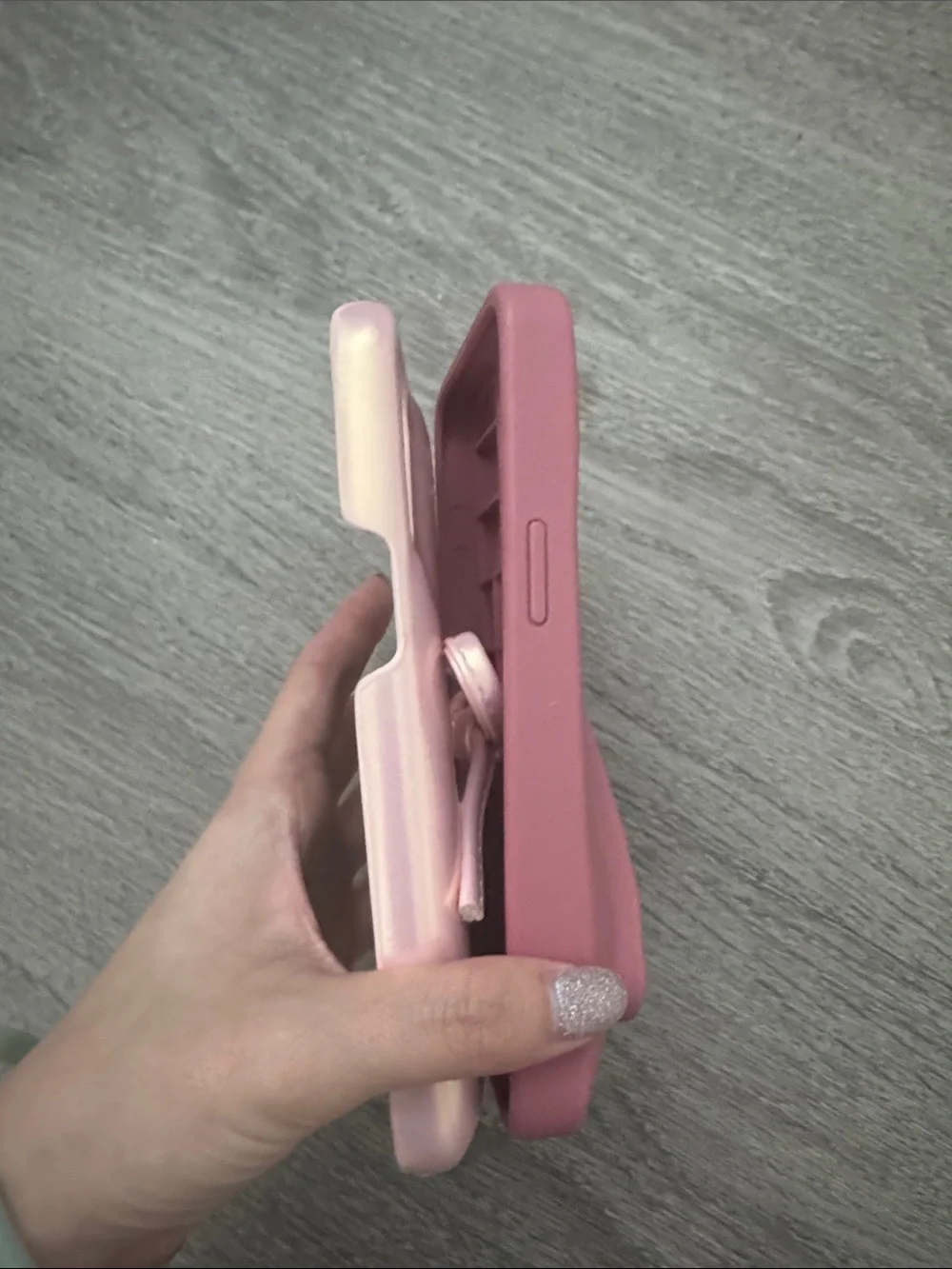 FOR 2 iPhone 15 pro max cases!! RHODE salty tan & Pale Pink Dual Phone Case Set